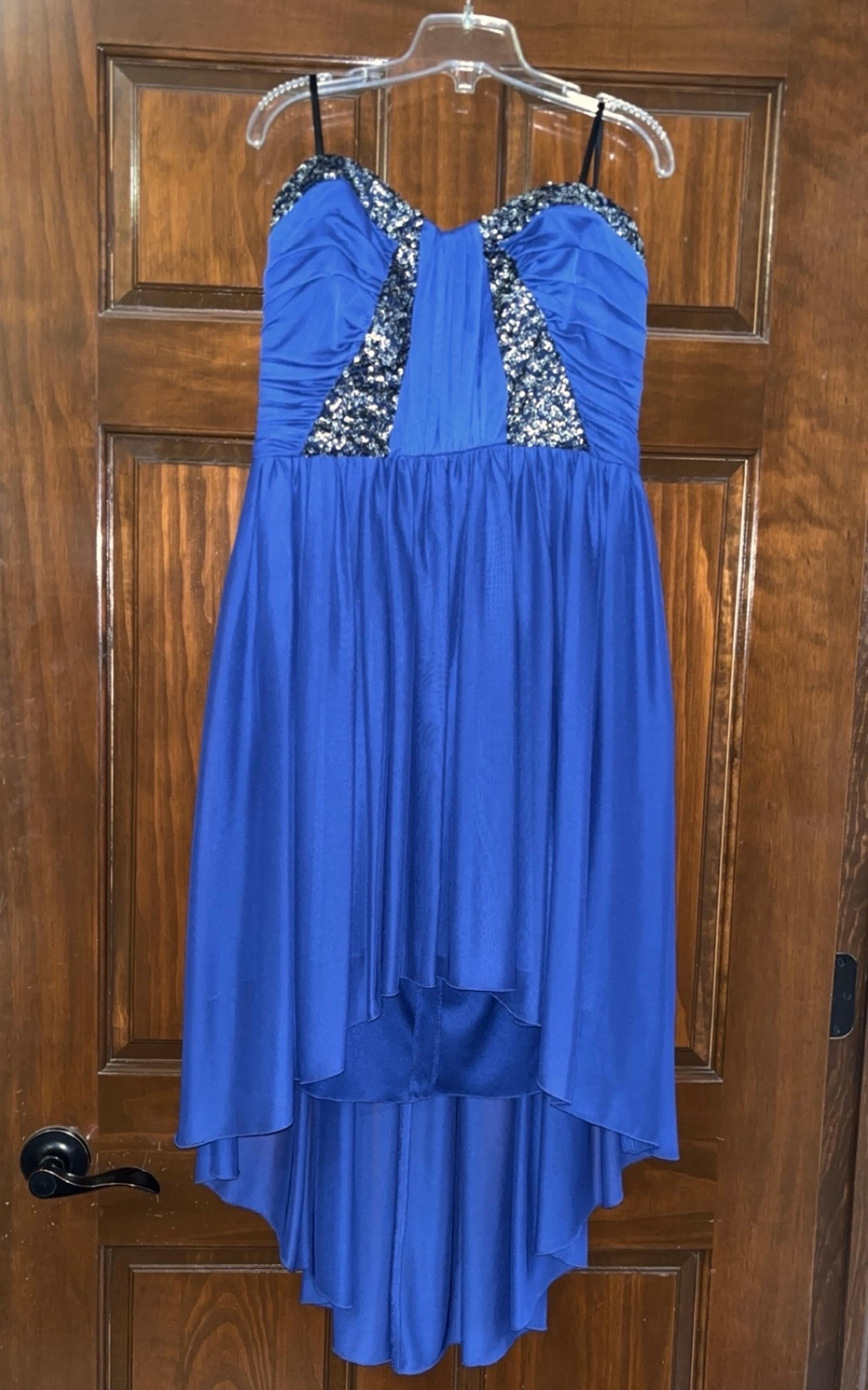 Strapless high-low dress