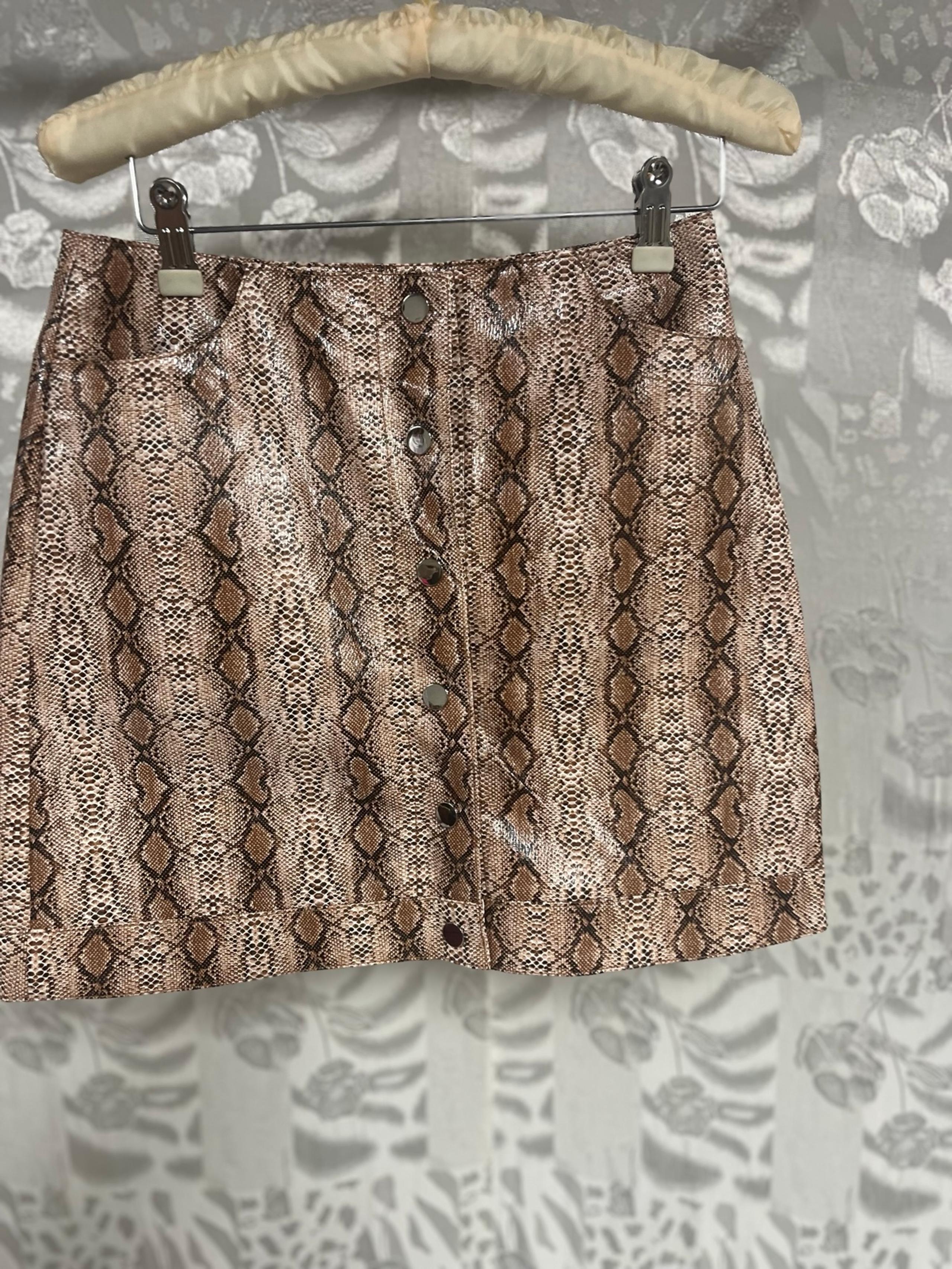 Faux Snakeskin Mini Skirt - TopShop