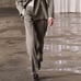 ZARA WOMAN XS ZW COLLECTION STRAIGHT-FIT WOOL TROUSERS Pants GREY New