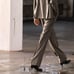 ZARA WOMAN XS ZW COLLECTION STRAIGHT-FIT WOOL TROUSERS Pants GREY New