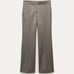ZARA WOMAN XS ZW COLLECTION STRAIGHT-FIT WOOL TROUSERS Pants GREY New