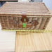 Wicker Picnic Basket with Service for 4 PRE-OWNED