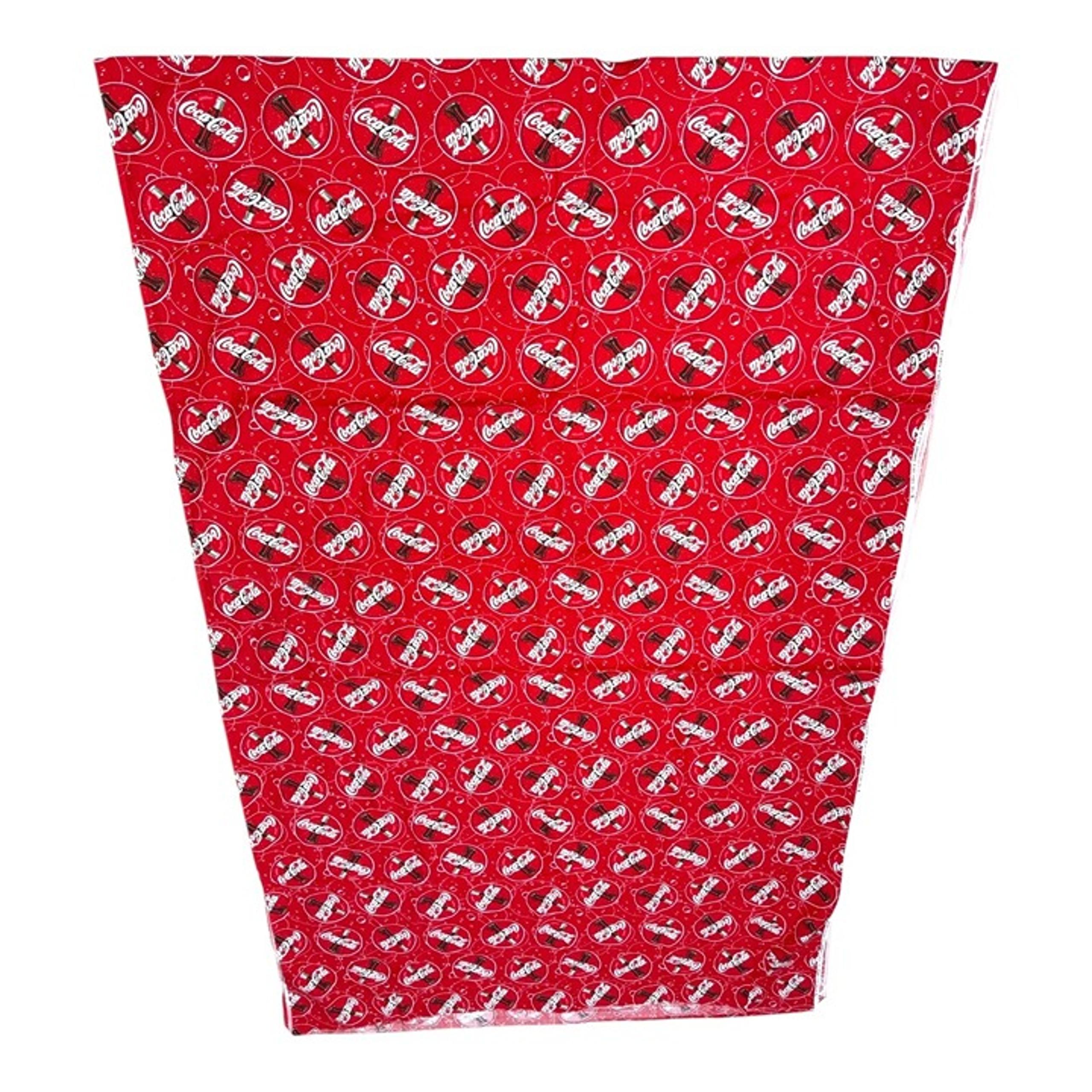 Vintage Coca-Cola Red Cotton Fabric Panel Bottle Logo Print 2 yards Quilt Crafts