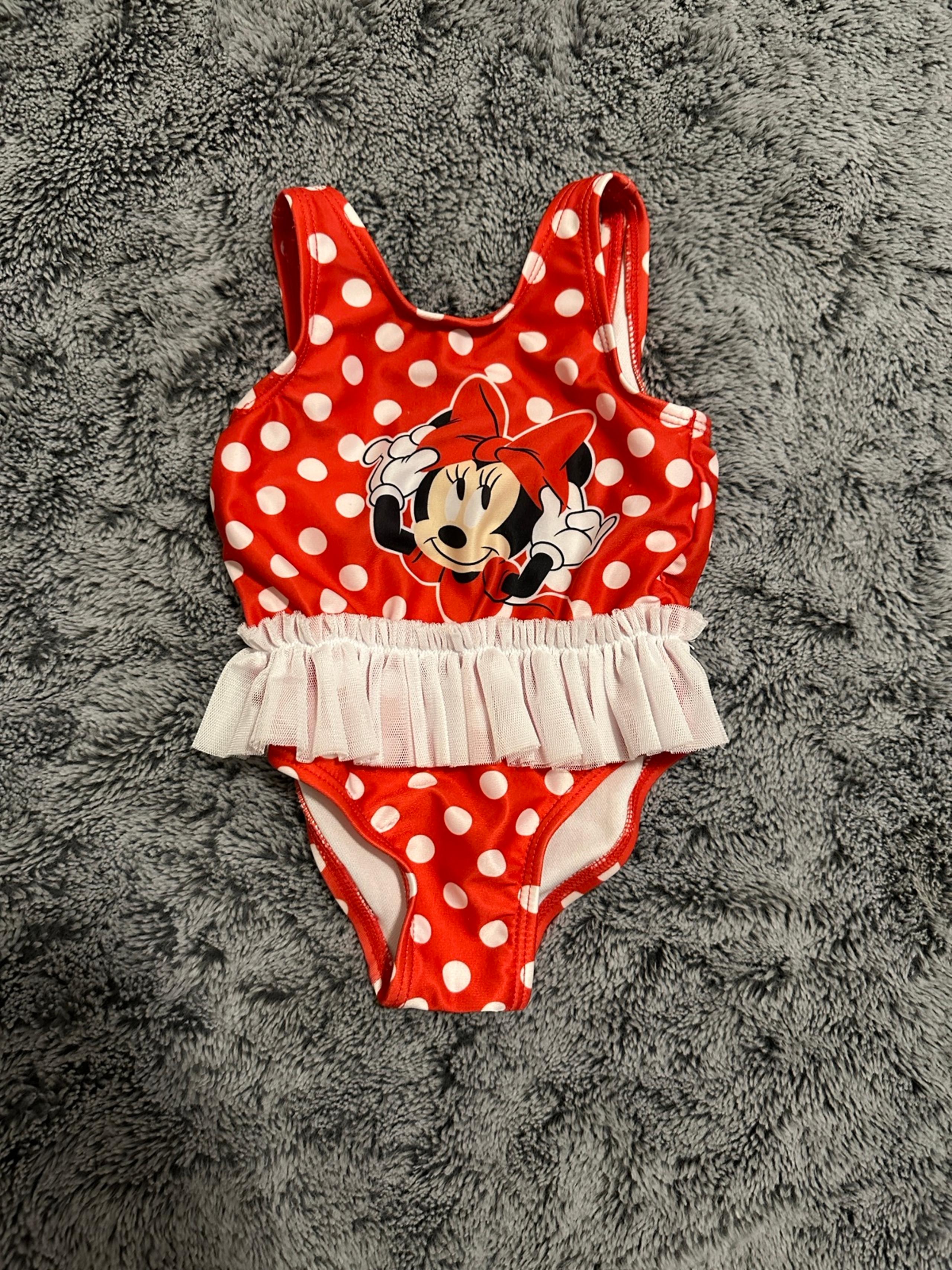 Baby Girls Minnie Mouse Swim Suit Size 3/6 Months