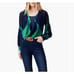 NIC+ZOE Women's Ocean Dot 4-Way Cardigan linen blend size S NWT