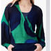 NIC+ZOE Women's Ocean Dot 4-Way Cardigan linen blend size S NWT