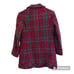 Vintage 60s Betty Rose Union Made Red Grey Tweed Plaid Wool Coat