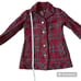 Vintage 60s Betty Rose Union Made Red Grey Tweed Plaid Wool Coat