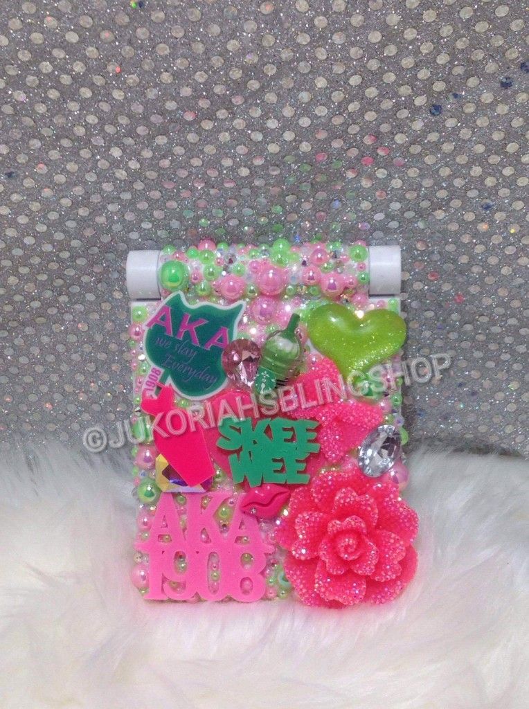 Bling Led hand held sorority compact mirror
