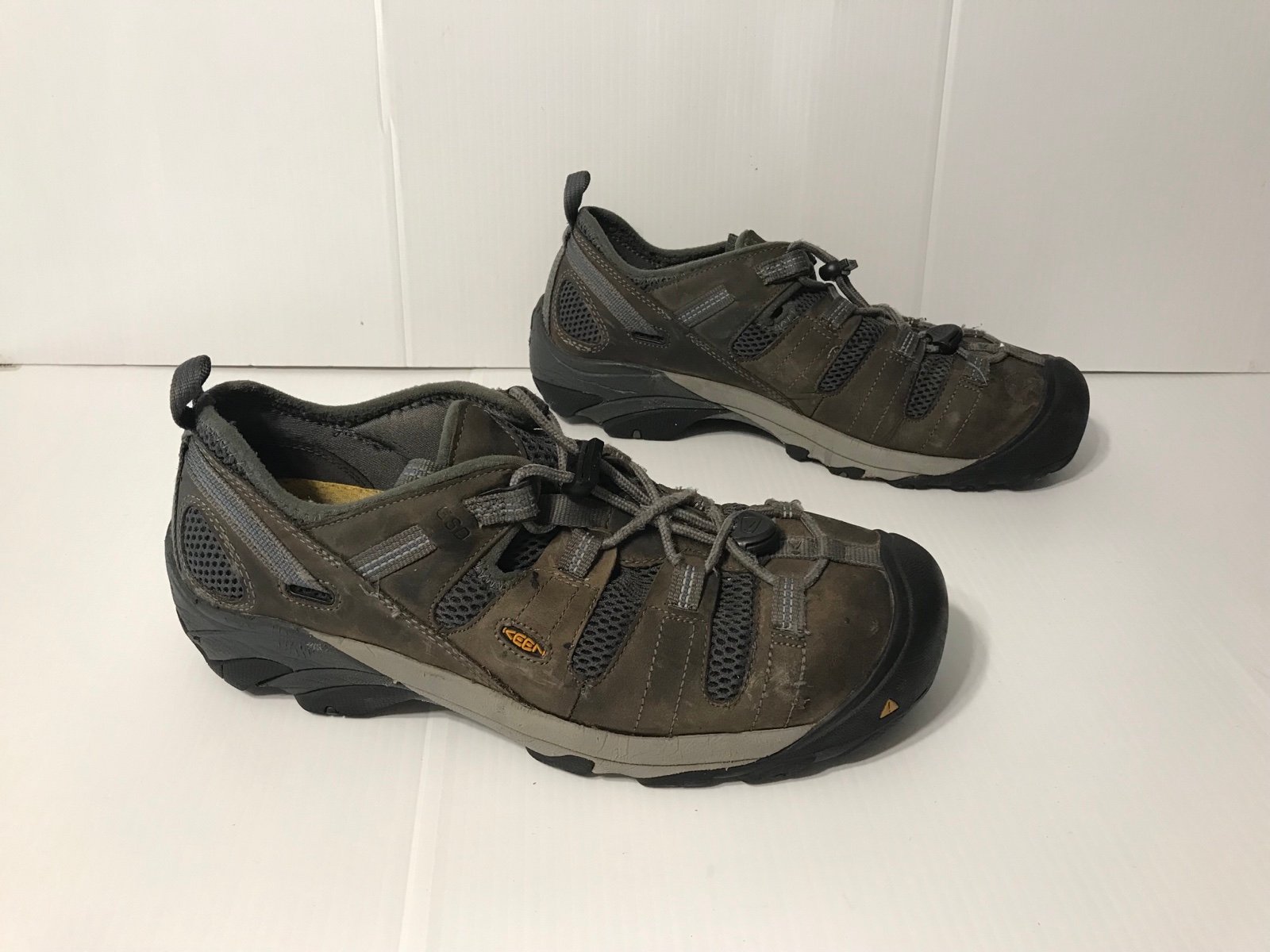 KEEN leather mesh hiking walking outdoor sneakers shoe men size 12