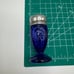 Vintage Cobalt Blue Depression Glass Salt Pepper Shakers Art Deco Design