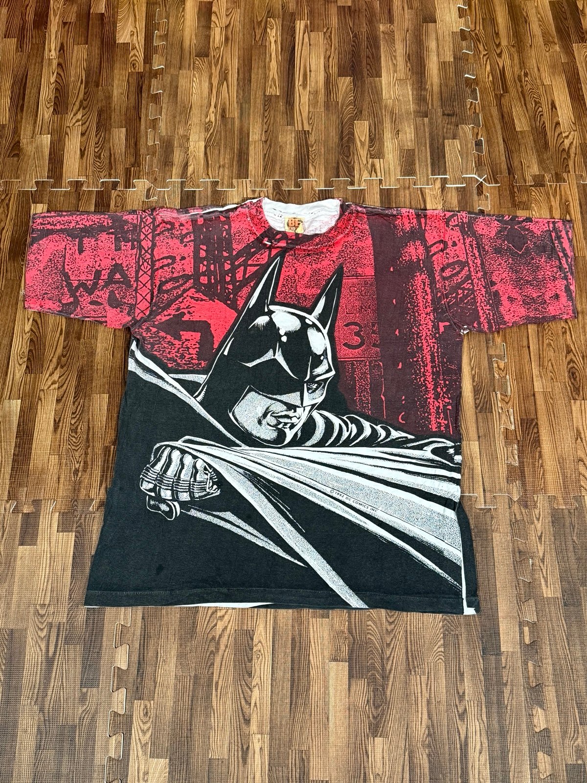 Vintage 1992 Dc Comics Batman AOP T-Shirt Size XL