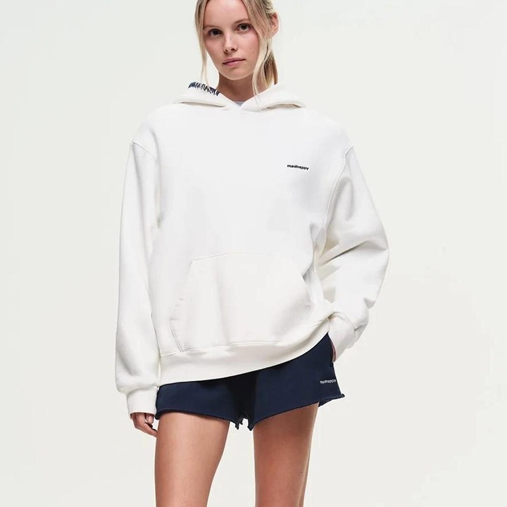 Classics Fleece Hoodie White Madhappy hoodie size small free shipping