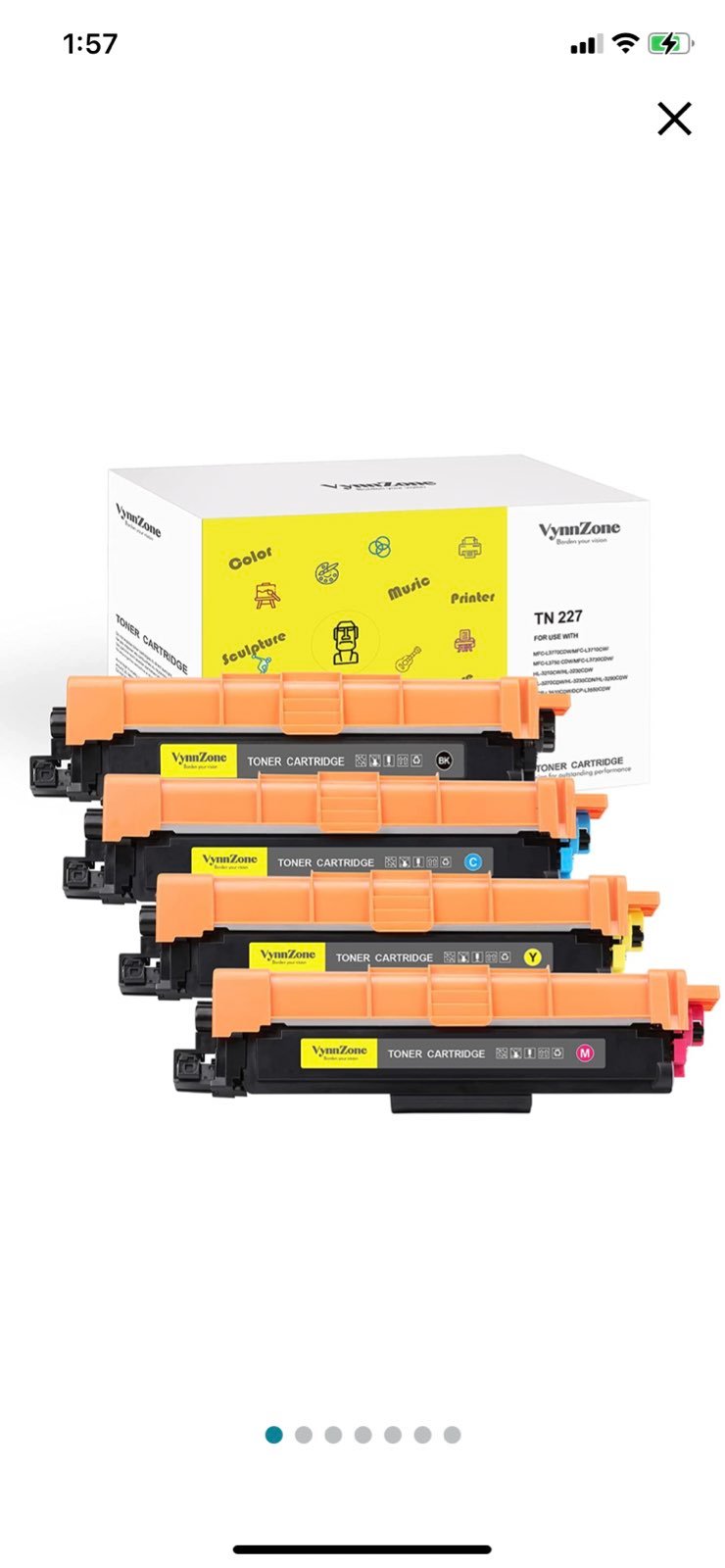 VynnZone Compatible Toner Cartridge Replacement for Brother TN227 TN-227 HL-L321