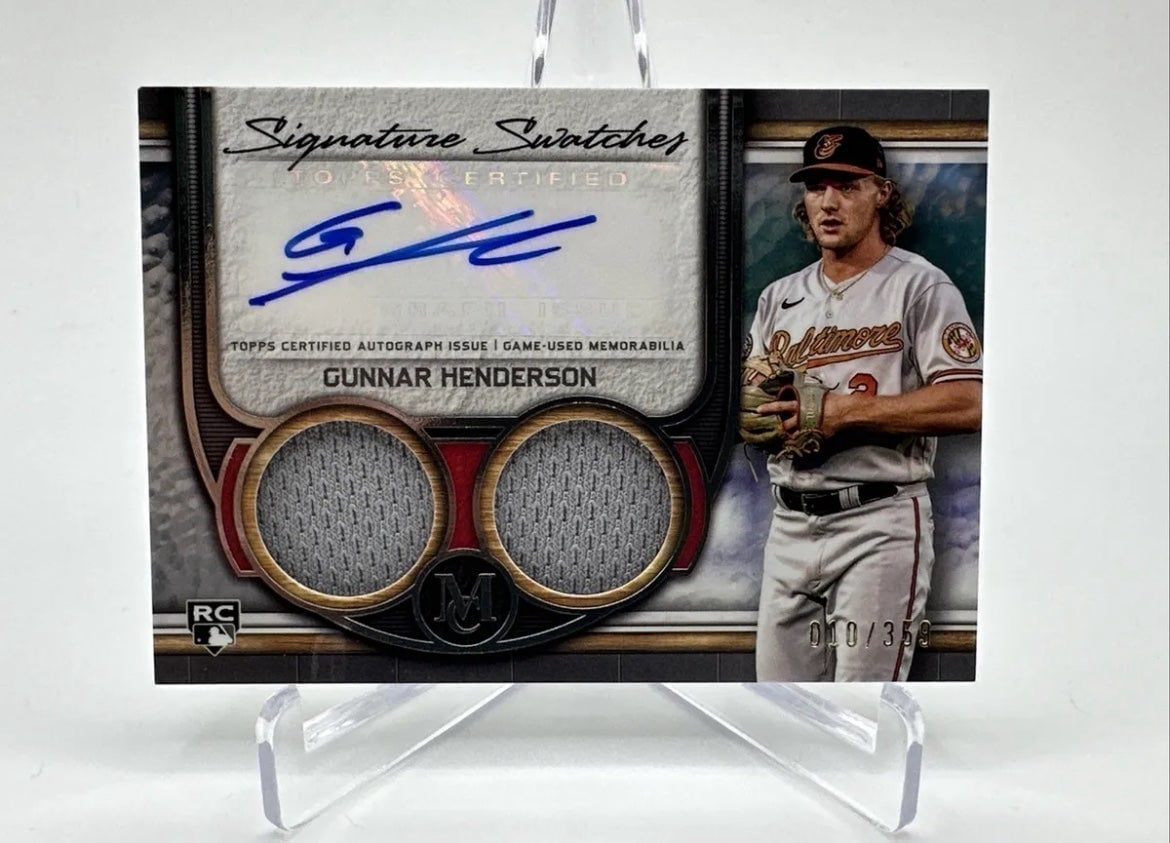 2023 GUNNAR HENDERSON Topps Museum Collection RC dual jersey auto #10/359! ROY