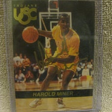 1992 USC Southern Cal Harold Miner Rookie Card RC Promo Baby Jordan signed mint