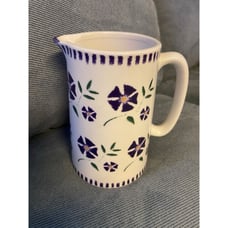 Shannonbridge Pottery Ireland Small Pitcher Flower Purple white
