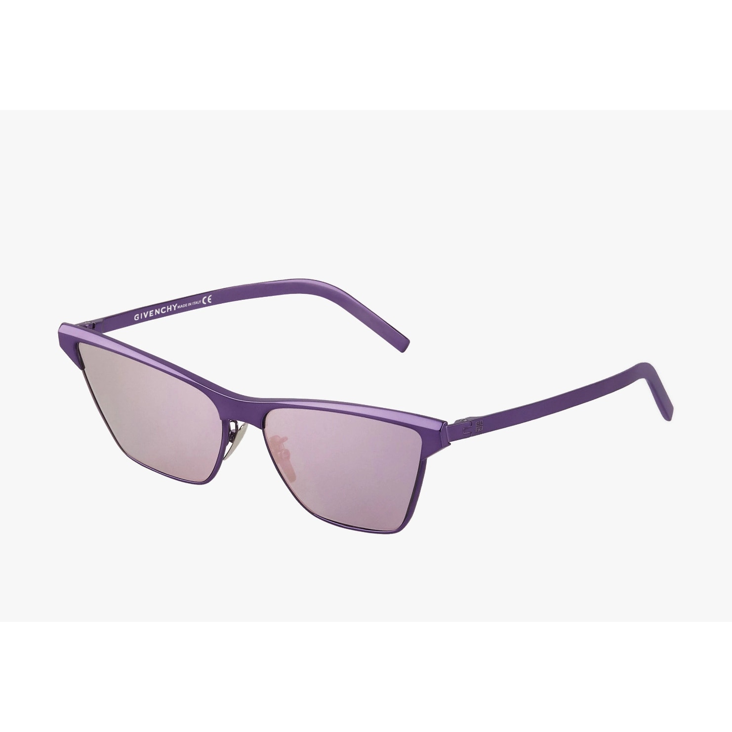 GIVENCHY Prism Purple Metallic Metal Frame Cat Eye Sunglasses Retro 40013U 72C