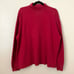 Vintage Burberry Shirt Mens Large Red Turtleneck Logo Embroidered Cotton Preppy