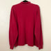 Vintage Burberry Shirt Mens Large Red Turtleneck Logo Embroidered Cotton Preppy