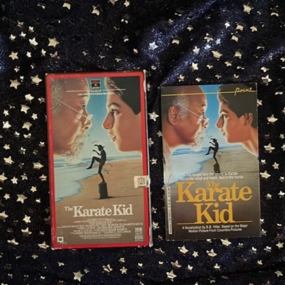 Vintage 1984 The Karate Kid Original VHS & paperback movie adaptation book 1984