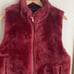 J.Crew Plush Fleece Excursion Vest Crimson Maple