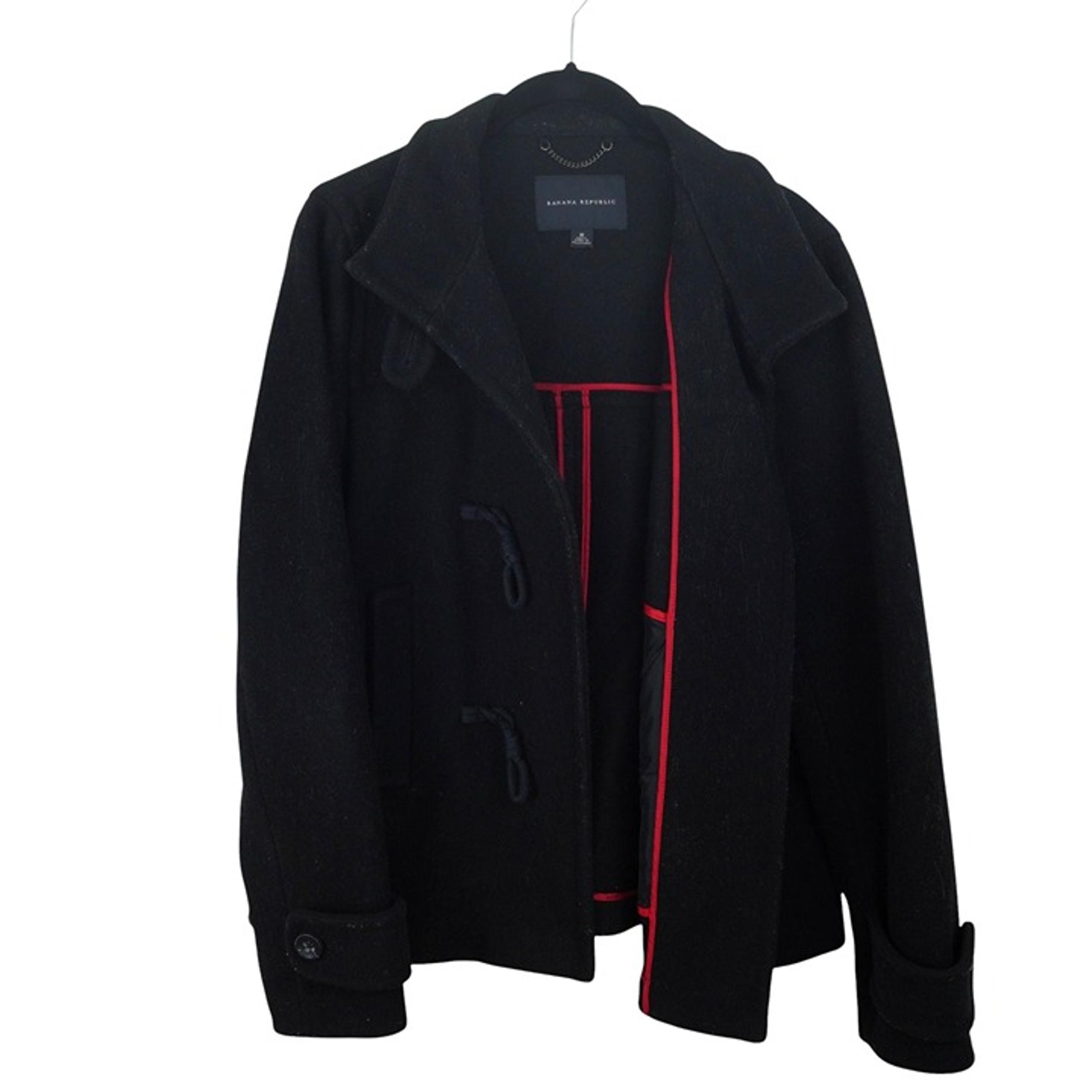 Banana Republic M Womens Wool Peacoat Black