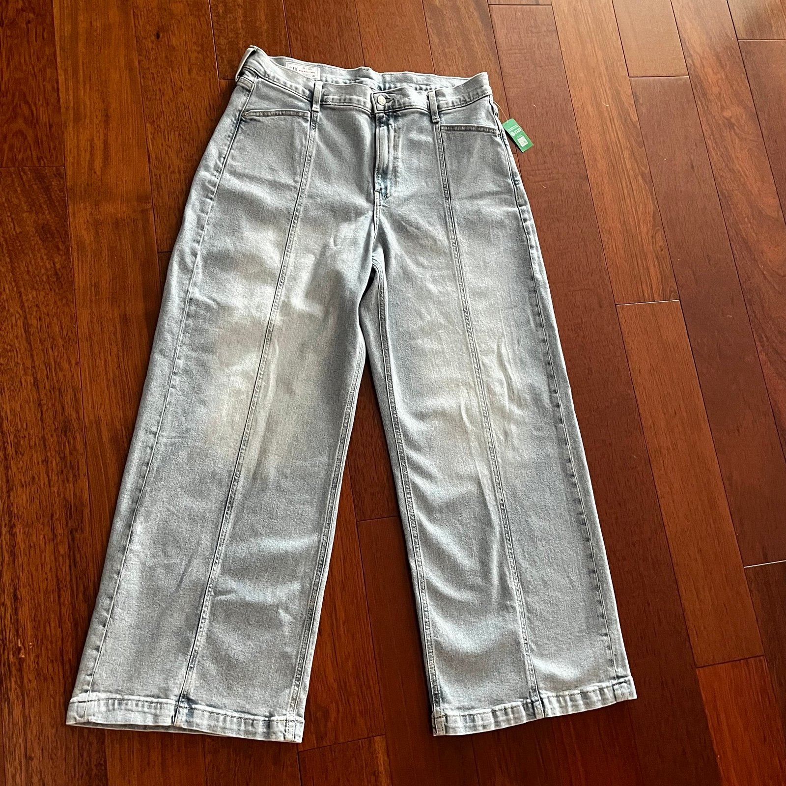 Gap High Rise Stride Jeans Wide Leg Light Wash Women’s Size 16 33R NEW
