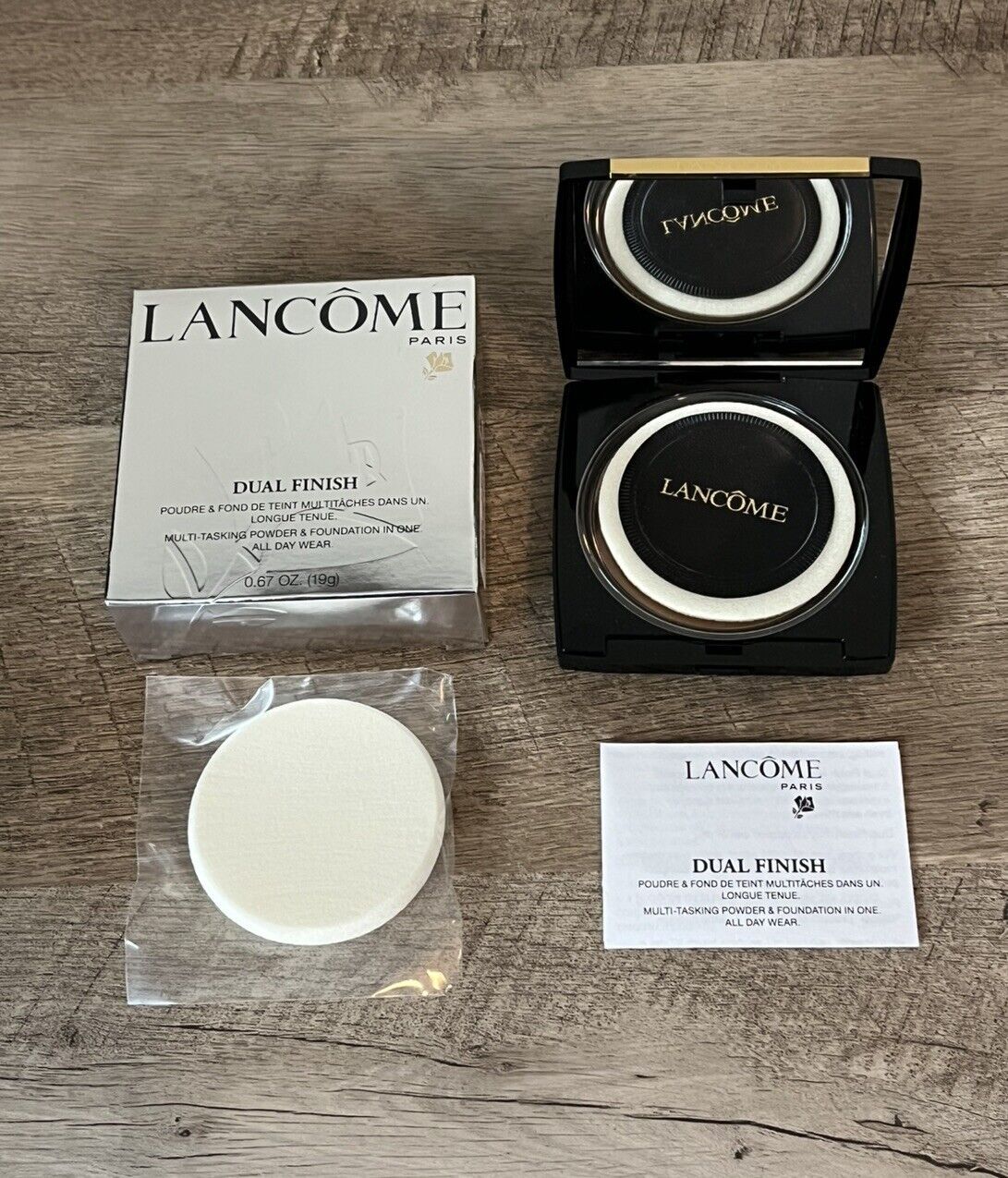 LANCOME DUAL FINISH Multi-Tasking Powder Foundation 470 SUEDE (C) NIB
