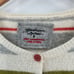 Gudrun Sjoden 100% Lambswool Striped Cardigan Sweater Women Small Cream Grey