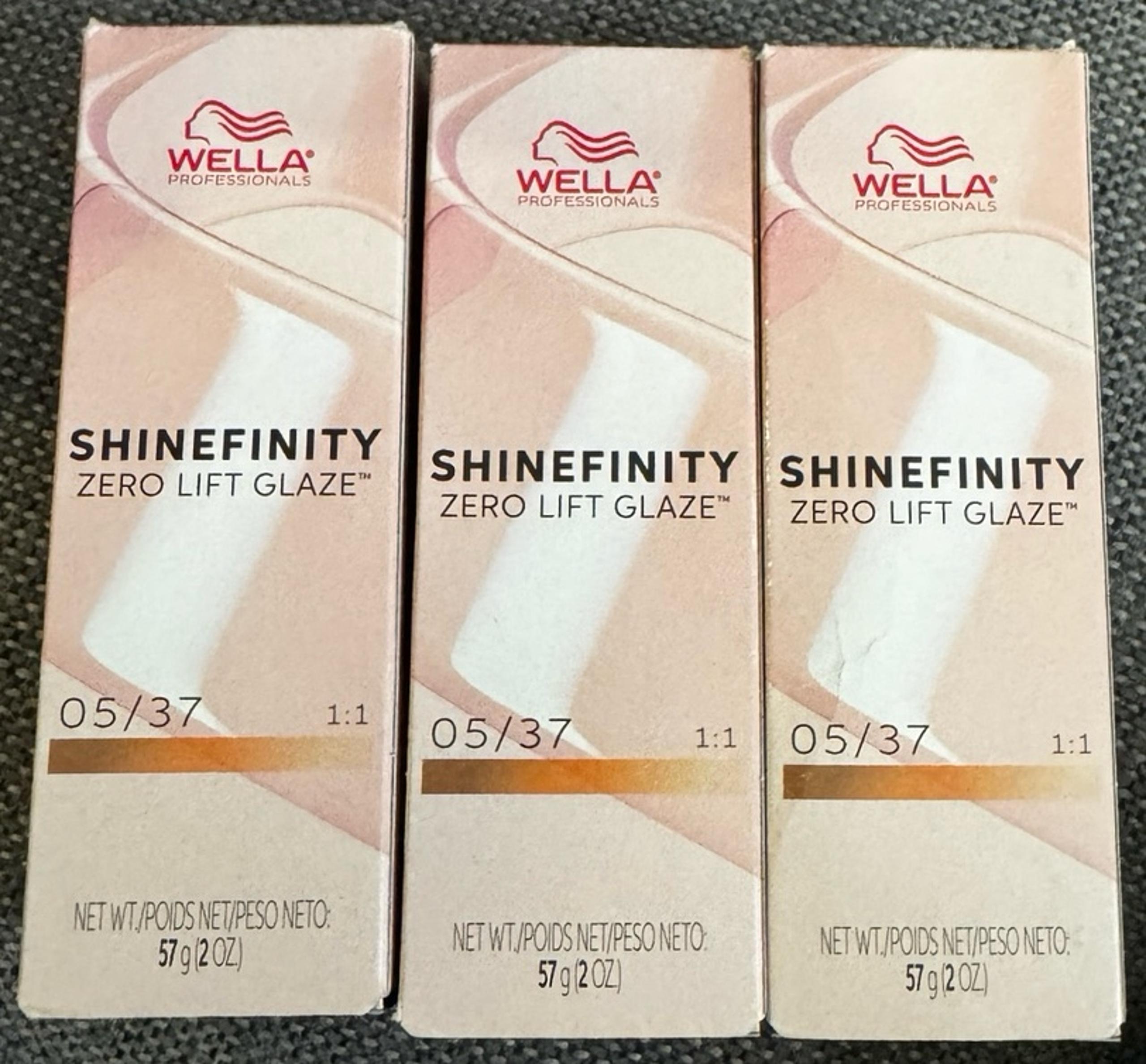 Wella Shinefinity Zero Lift Glaze -  Light Brown Gold Brown - 05/37 - 3 pack