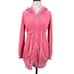 Juicy Couture 2000s Pink Terry Cloth Hoodie size Medium Made in USA Terrycloth