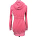 Juicy Couture 2000s Pink Terry Cloth Hoodie size Medium Made in USA Terrycloth