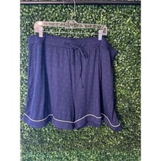 Cozy Earth Pajama Shorts Womens 3XL XXXL Blue White Dot Bamboo Stretch Knit NEW