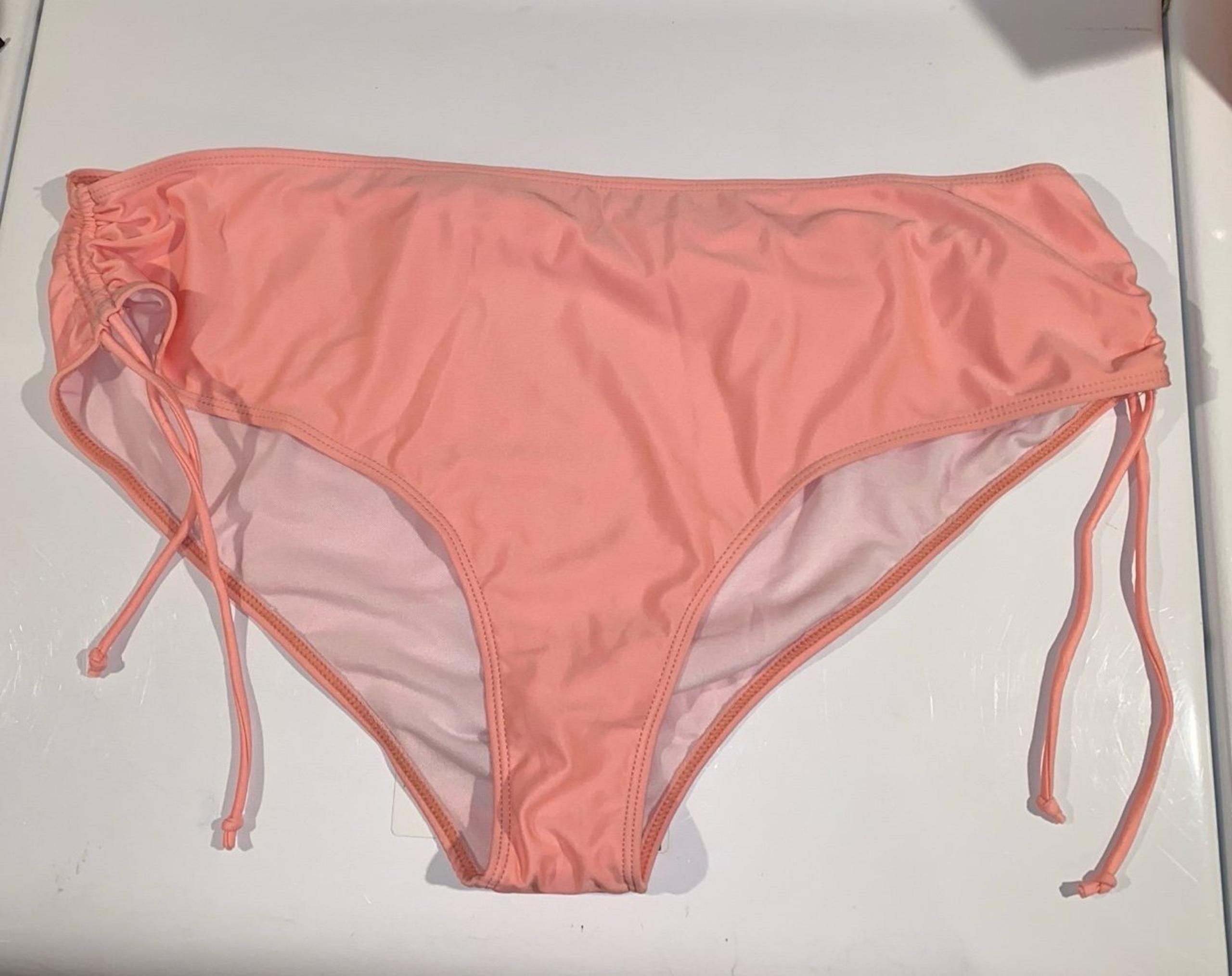 Bikini bottom with side ruching ties Plus Size 3X