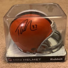 Signed Browns mini helmet