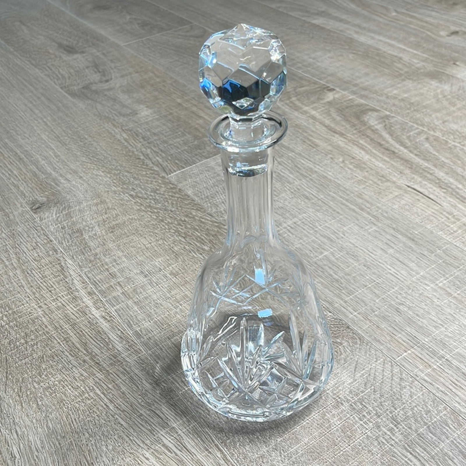ILLUSIONS Handcut Handblown Samobor Crystal Decanter Yugoslavia 11.5