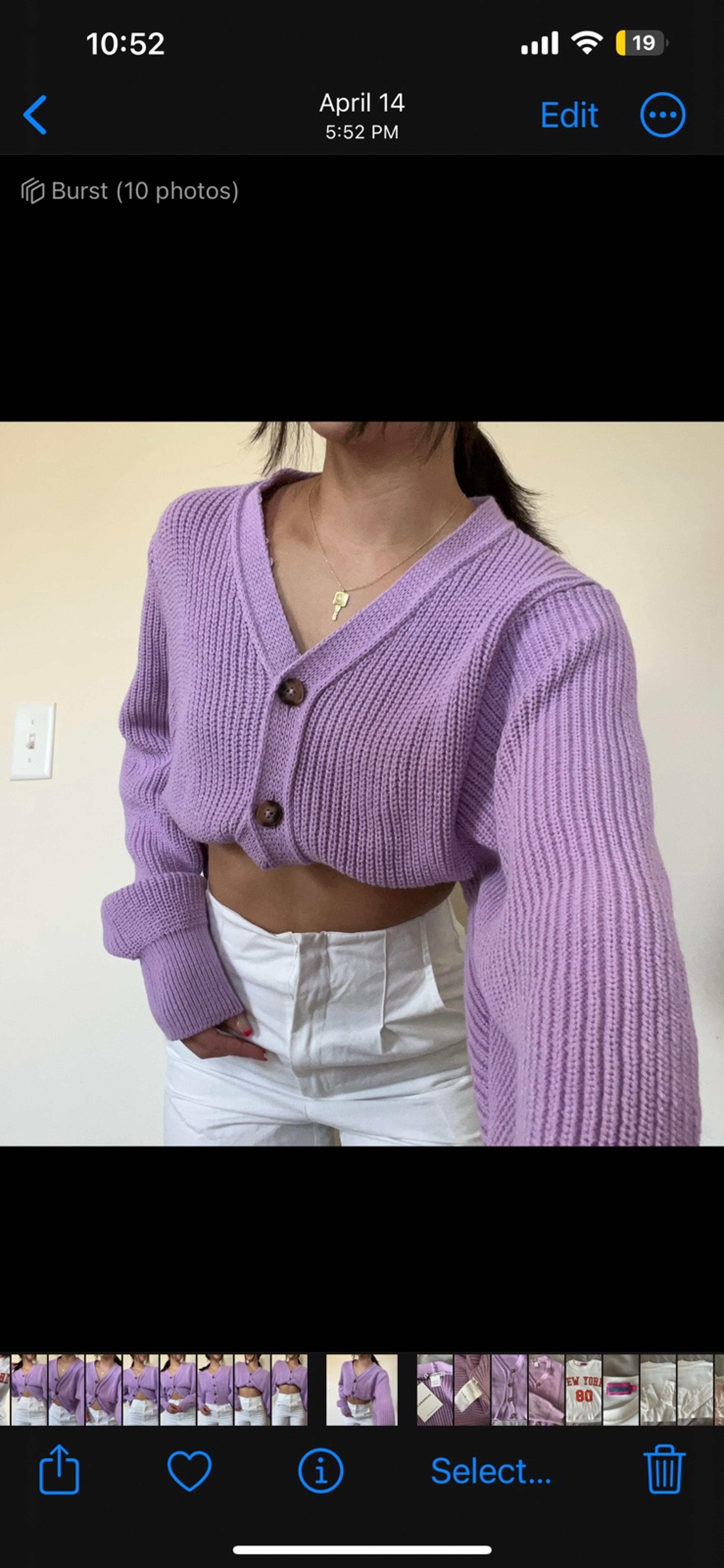Asos Purple Cardigan Sweater