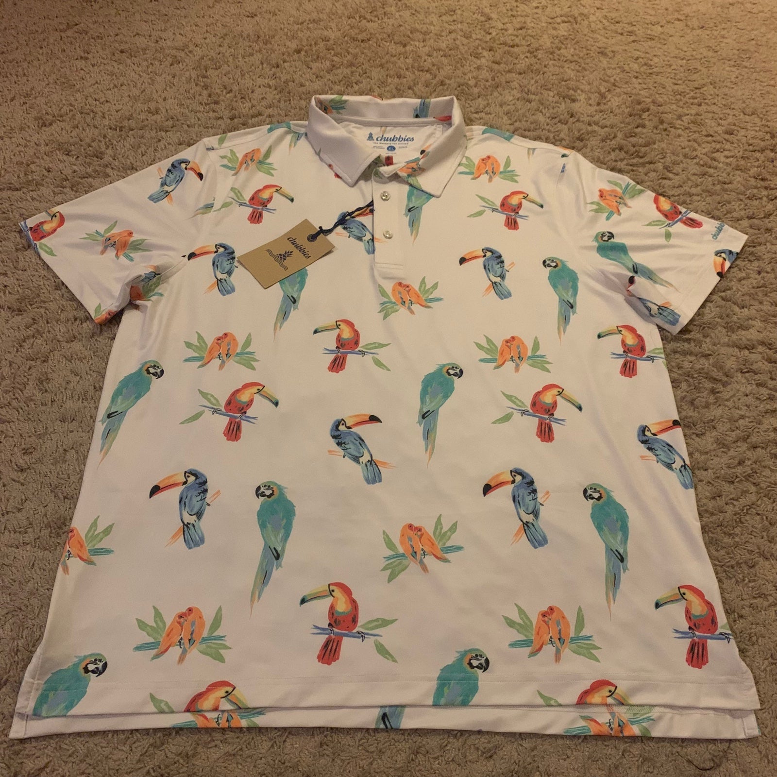 Men’s Chubbies The Birds of Polodise Allover Print Polo
