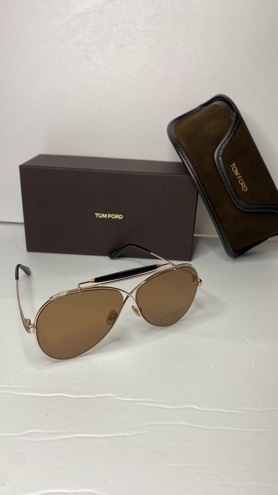 Tom Ford Brown Oversized Men Sunglasses