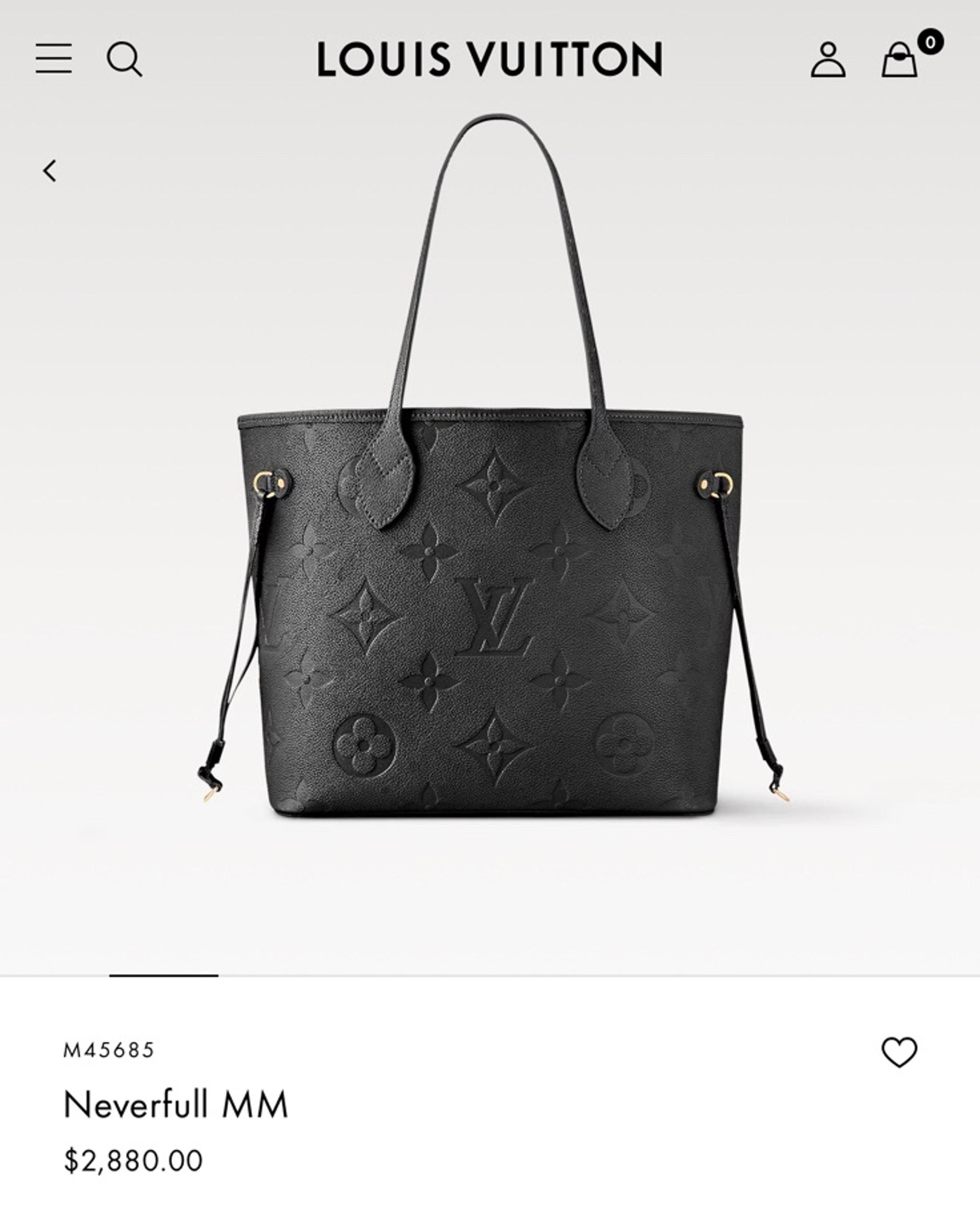 Louis Vuitton Neverfull black monogram