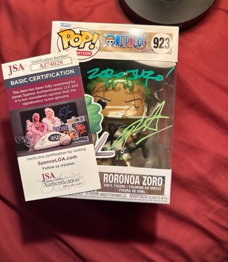 Signed Zoro Funko Pop #923