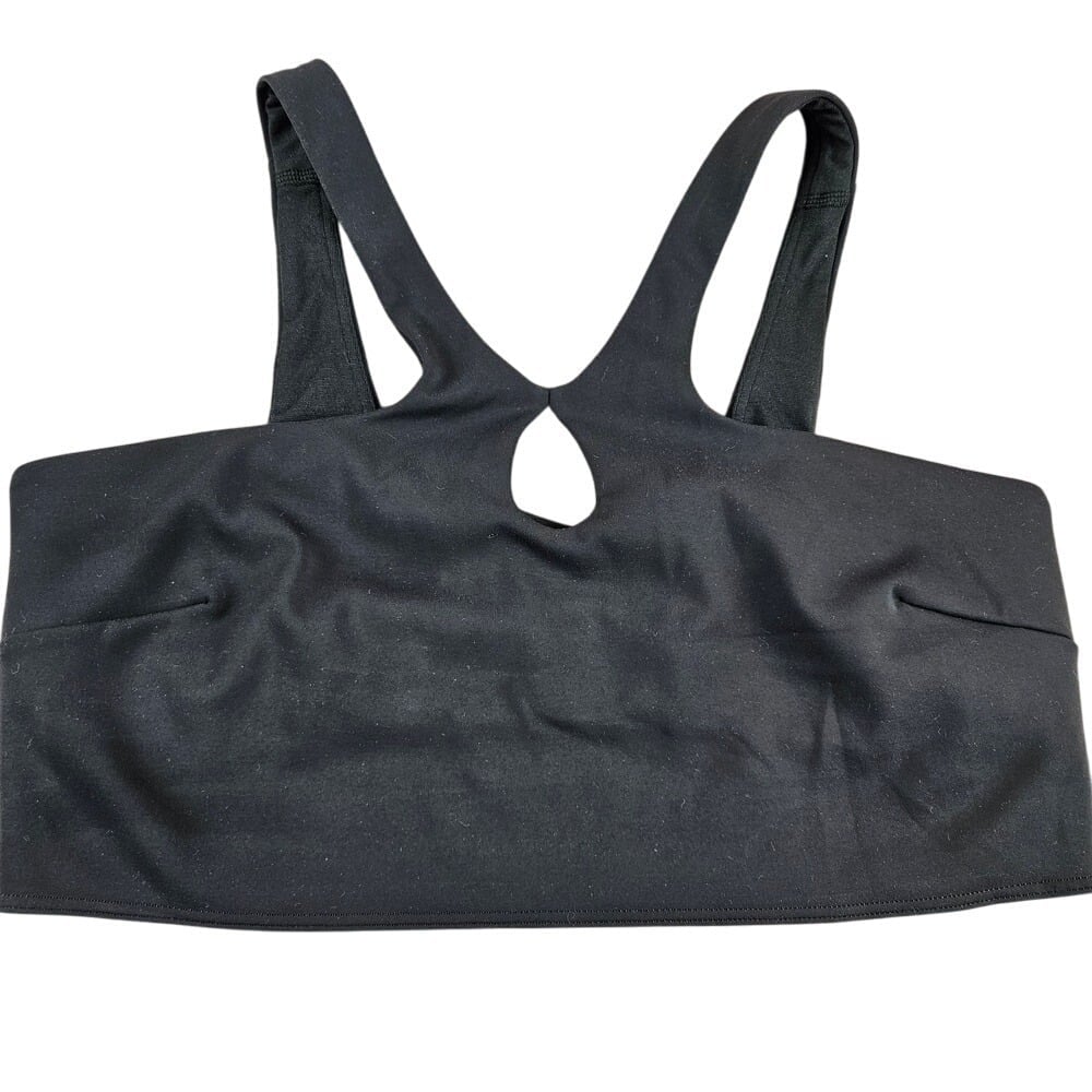 Lululemon SmoothCover Front Cut-Out Yoga Bra Light Support, A/B Cup Black,size 8