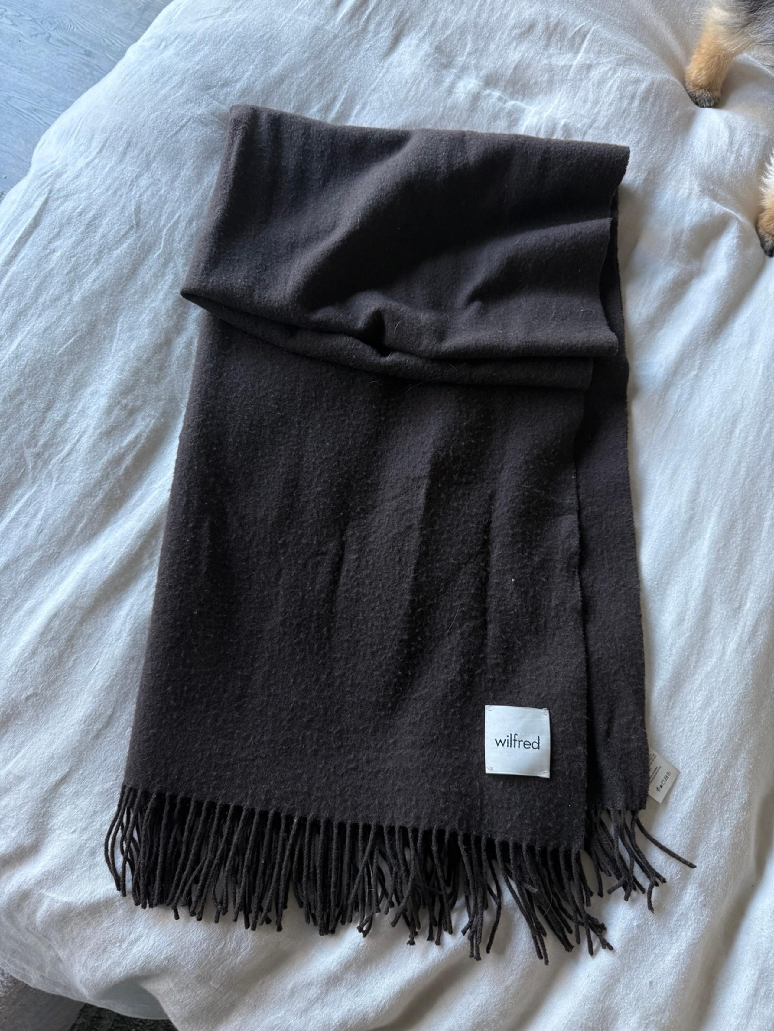 Aritzia Wilfred 100% Wool Brown Scarf