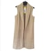 Hilary Radley Womens Small Faux Wool Long Vest NEW Price Firm