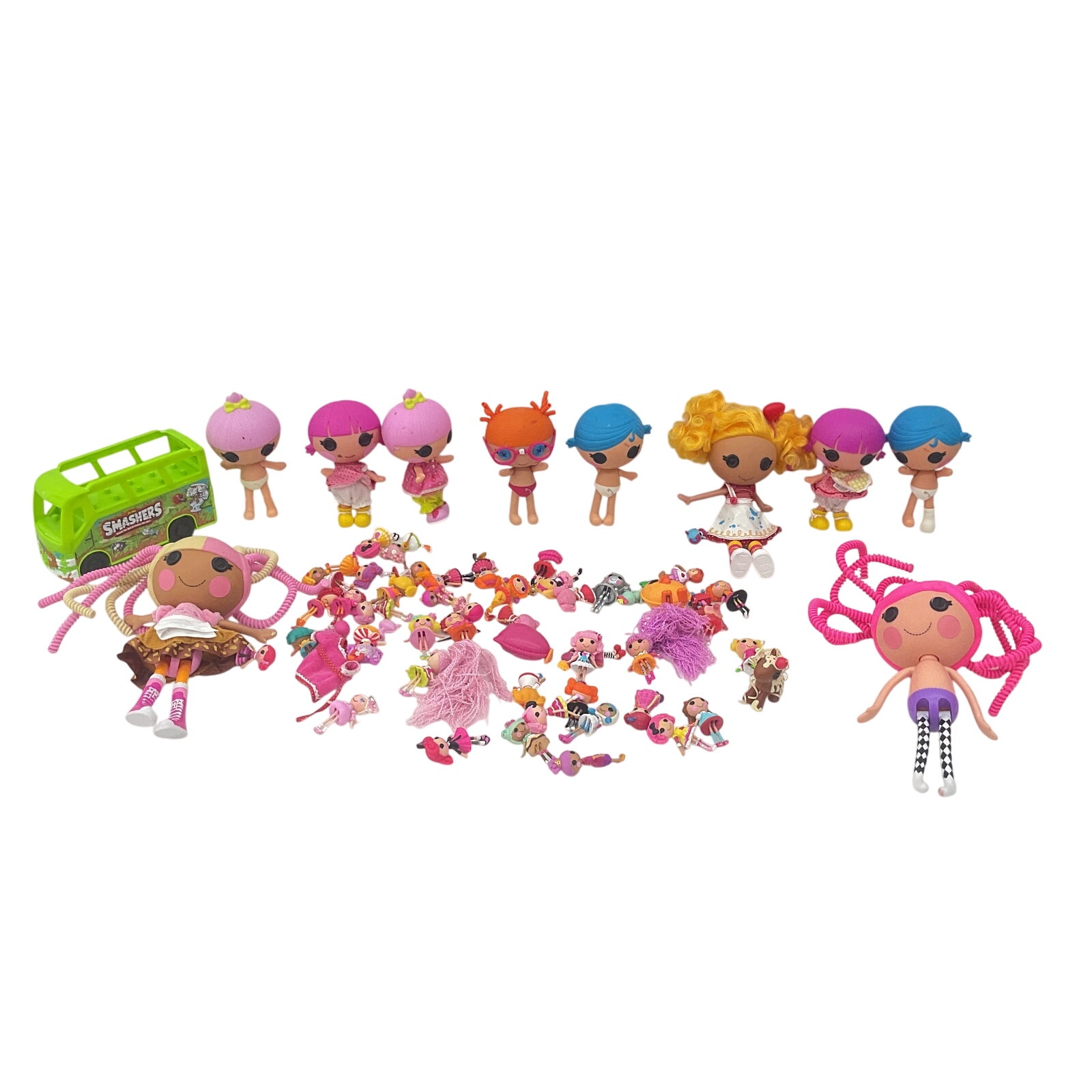 Mixed LOT 9 lbs Preowned Lalaloopsy Button Eye Play Dolls Figures Toys CUTE