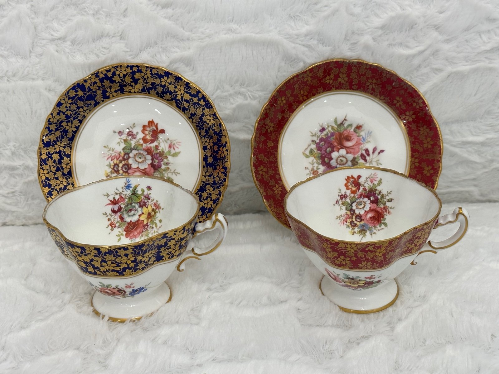 Hammersley Tea Cup And Saucers Set Vintage Rare