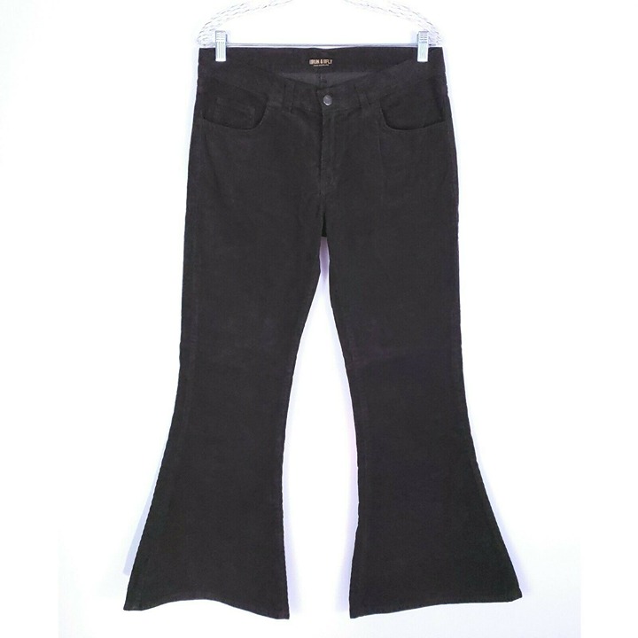 Run & Fly Women Pant Flare Cotton Brown Size 32S (32x31) - made in England