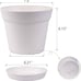 Pots for Plants 7.5 inch Plastic Planters with Multiple Drainage 8 Pcs
