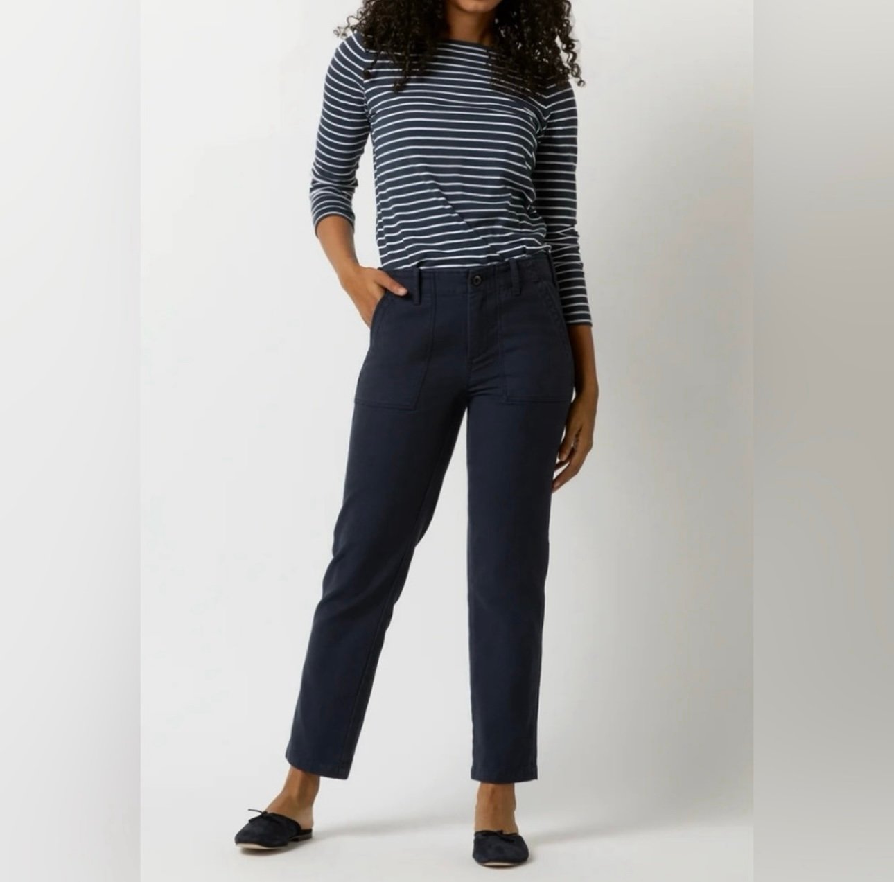 Studio Blue Straight Leg Chino Pants Navy Size 32